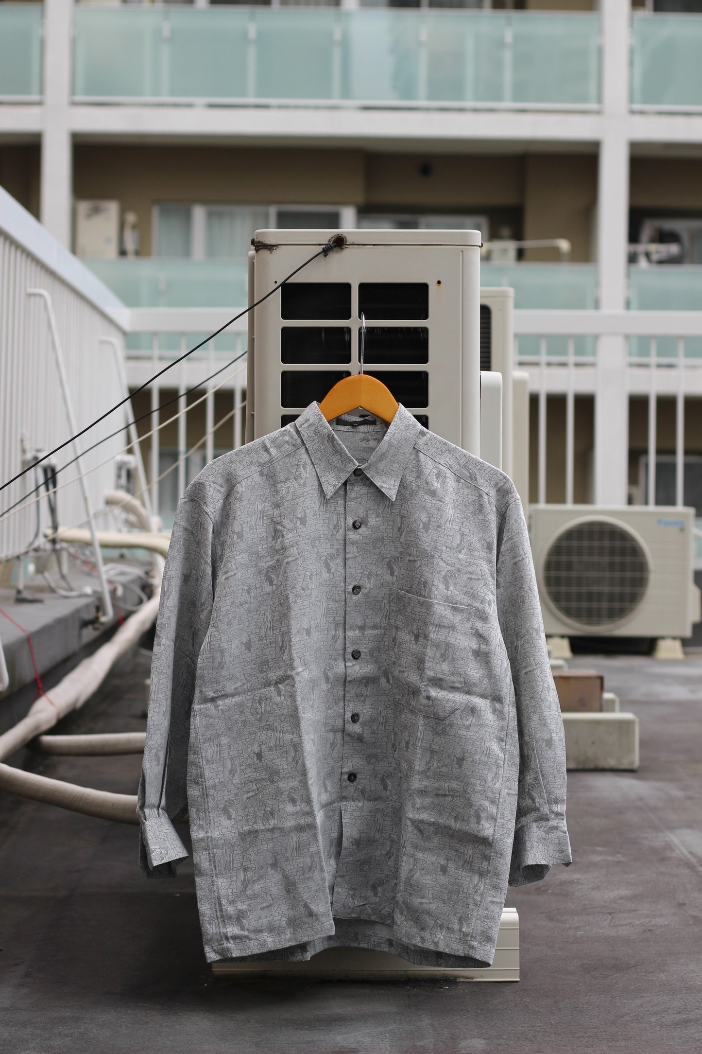 Men's Geometric Design Long Sleeve Shirt x4点