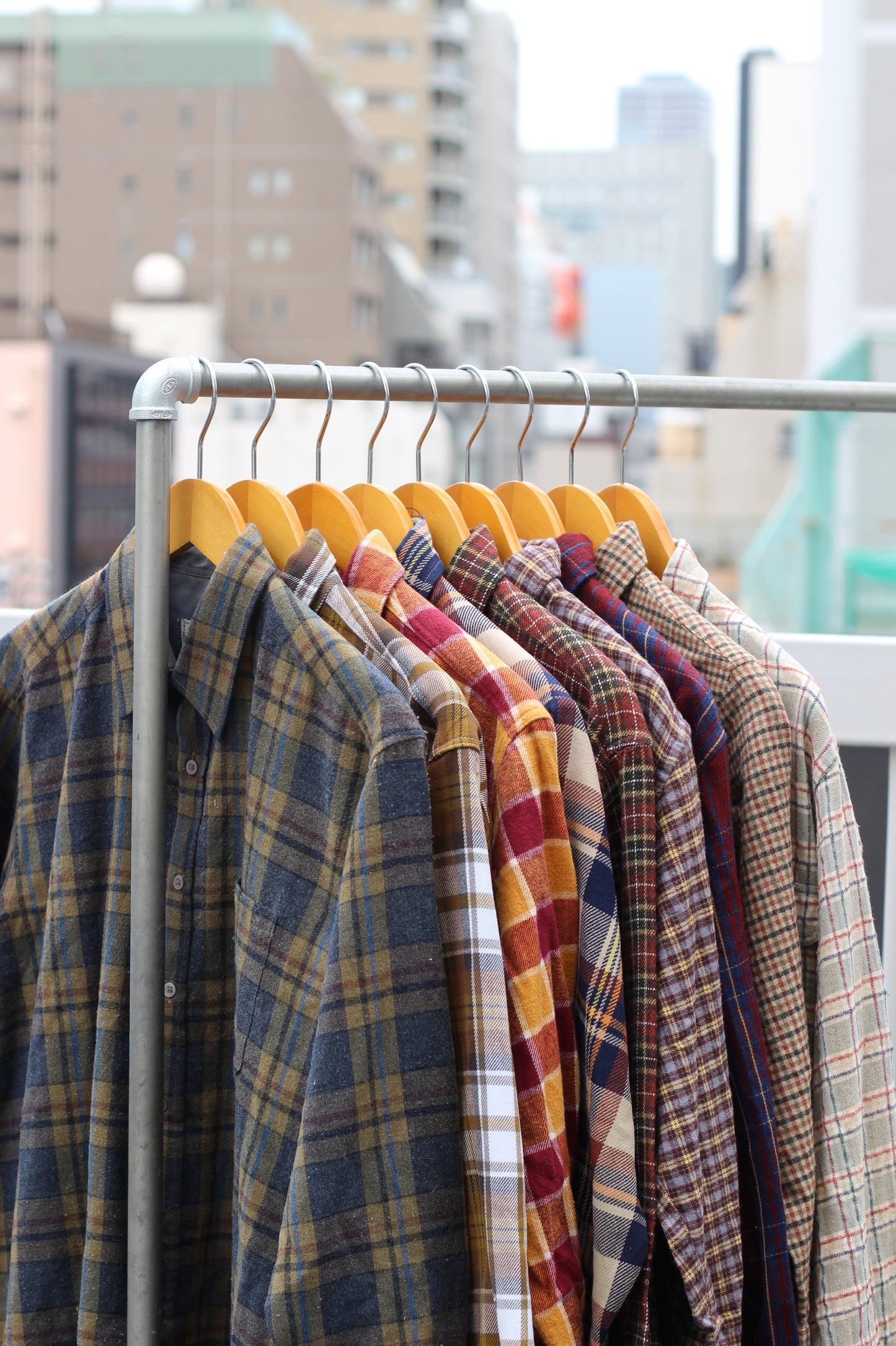 Men's Brown Check Flannel Shirt x9点