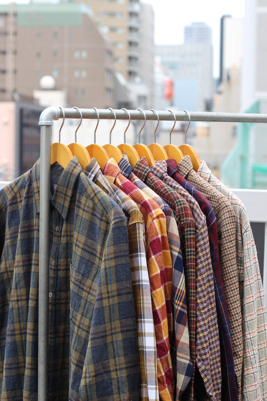 Men's Brown Check Flannel Shirt x9点