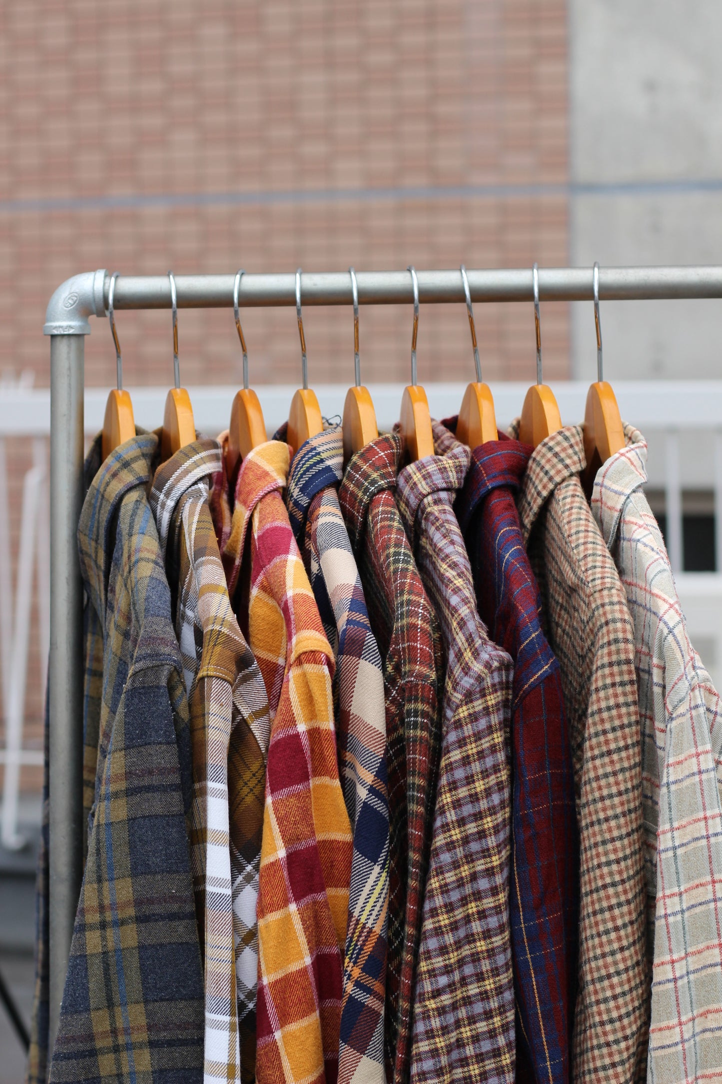 Men's Brown Check Flannel Shirt x9点