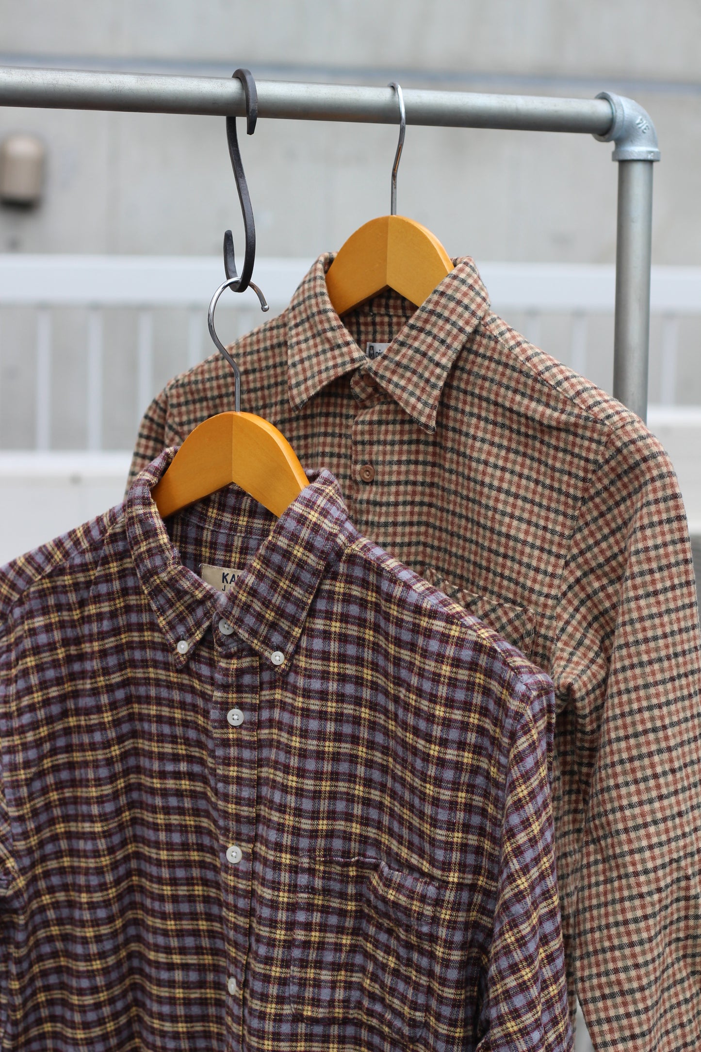 Men's Brown Check Flannel Shirt x9点