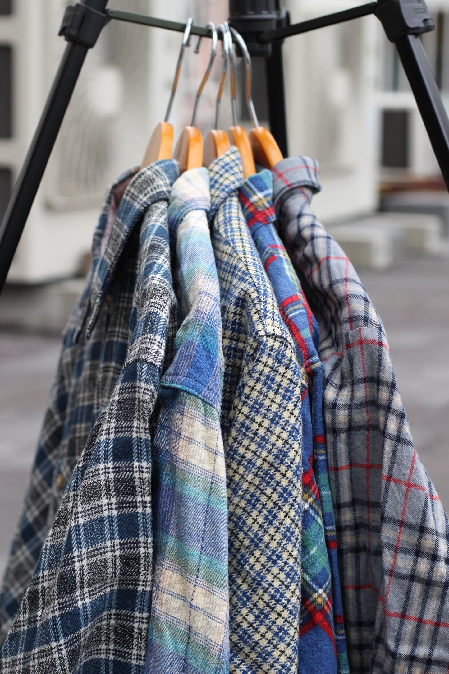 Men's Blue Check Flannel Shirt x6点