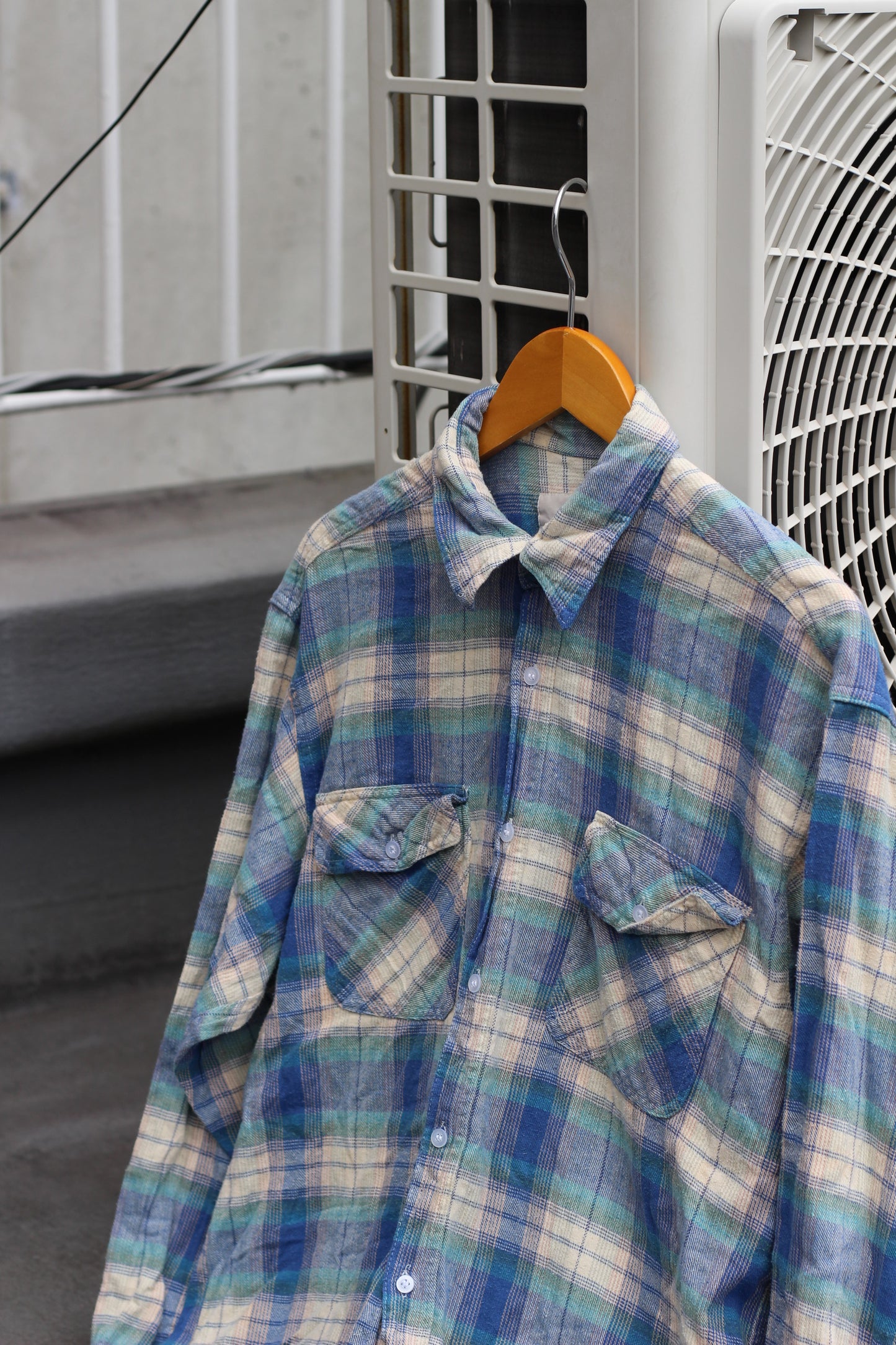Men's Blue Check Flannel Shirt x6点