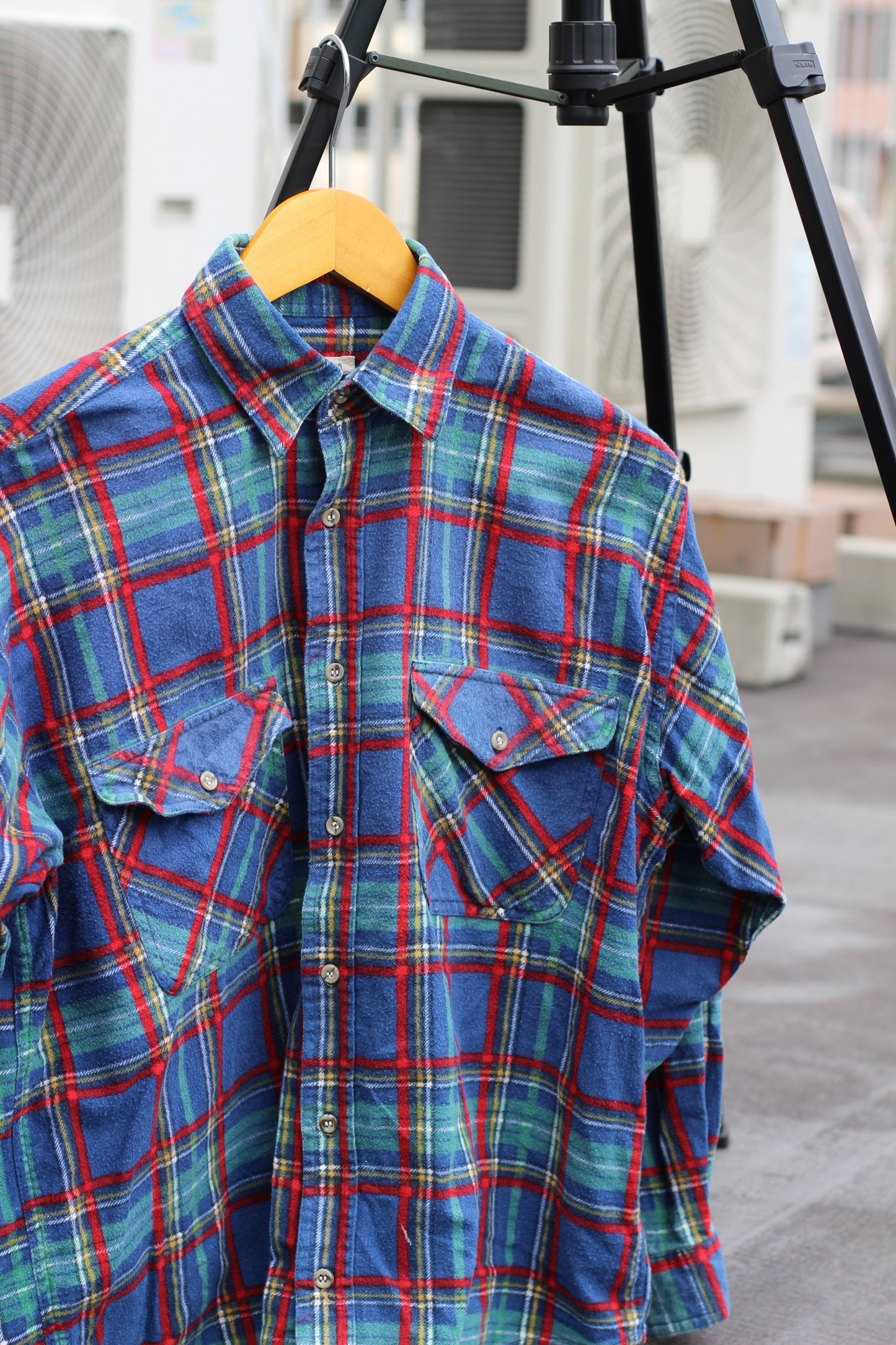 Men's Blue Check Flannel Shirt x6点