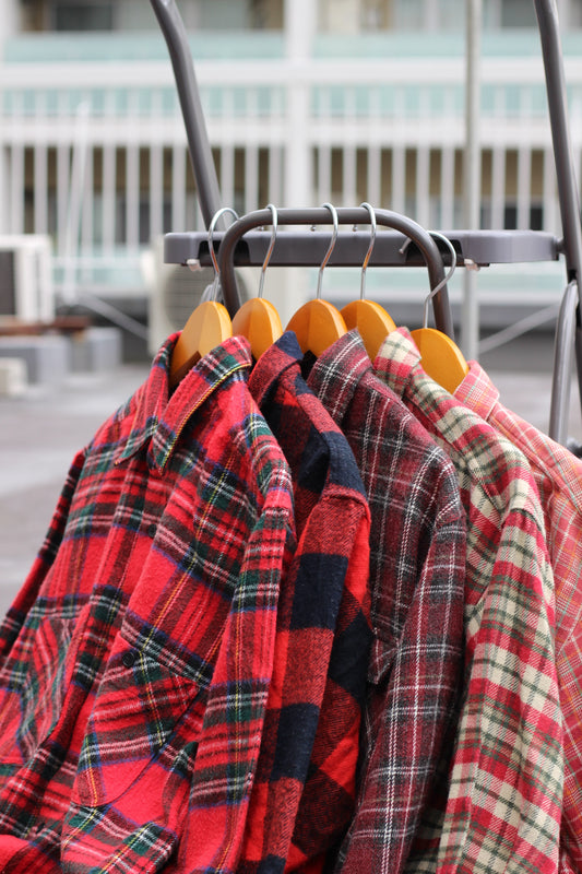 Men's Red Check Flannel Shirt x7点