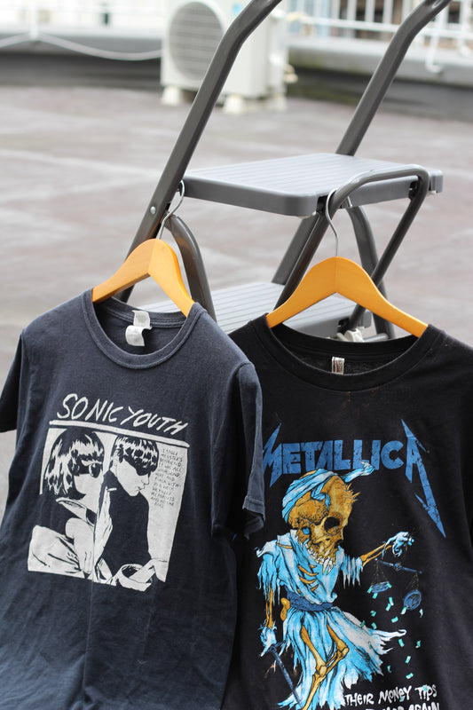 00's Sonic Youth & Metallica Men's Rock Band T-Shirt set x3点