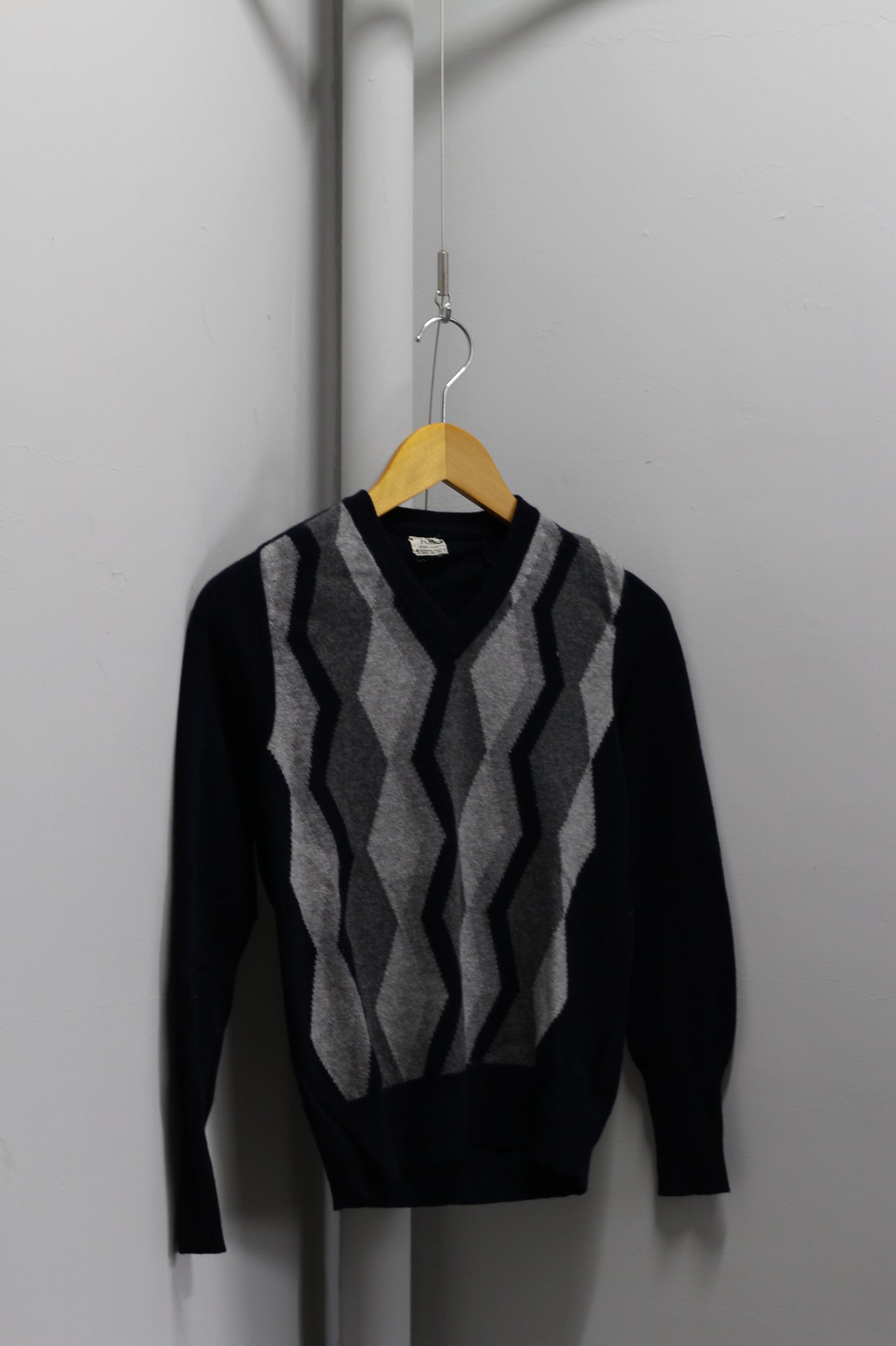 Men's 100% Cashmere Geometric Knit Sweater x2点