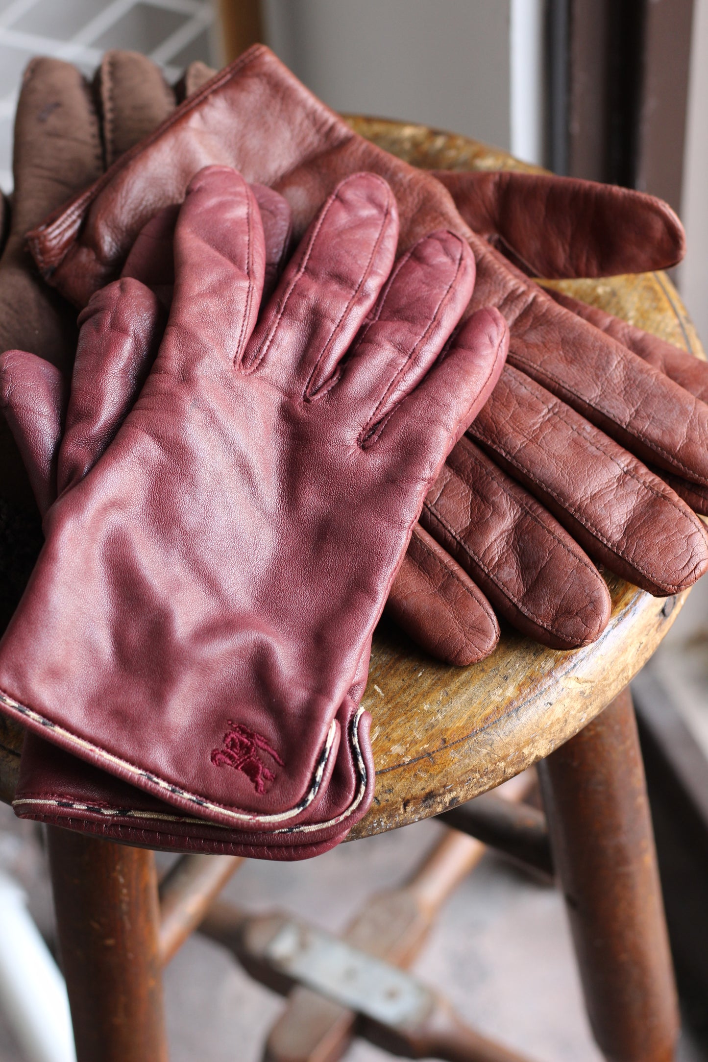 Burberry & Made In Italy Leather Gloves x3点