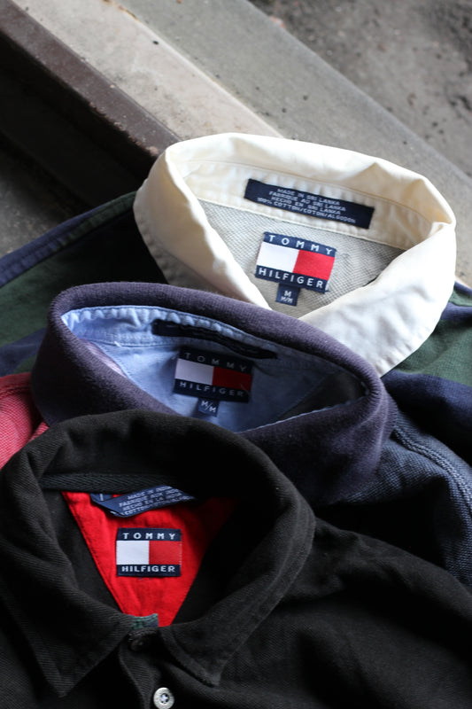 90's Tommy Hilfiger Long Sleeve Polo Shirt set x3点