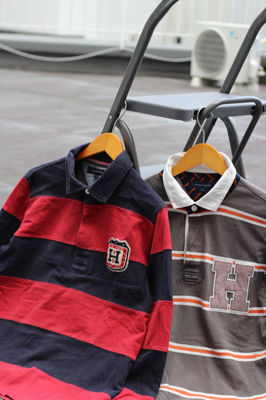 Tommy Hilfiger Stripe Rugby Shirt set x2点