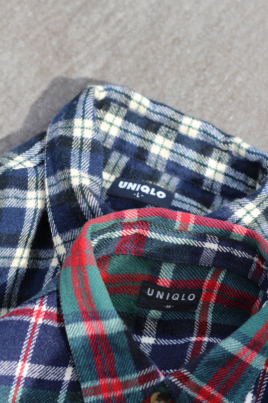 Old Uniqlo Check Flannel Shirt x5点