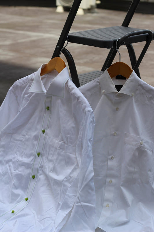 Made In France & Italy Men's Wide Collar Dress Shirt set x2点