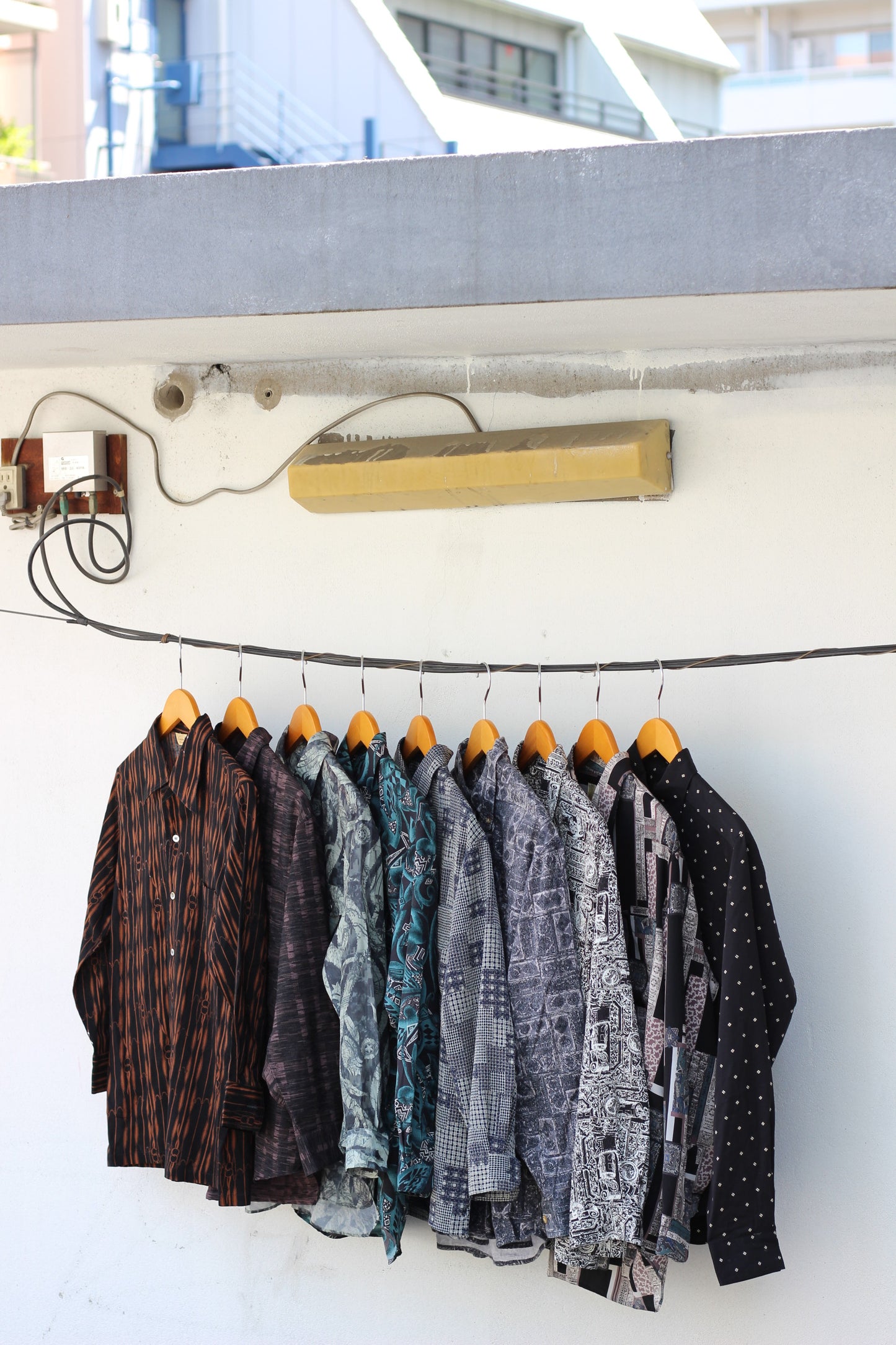 Men's Dark Color Design Long Sleeve Shirt x9点