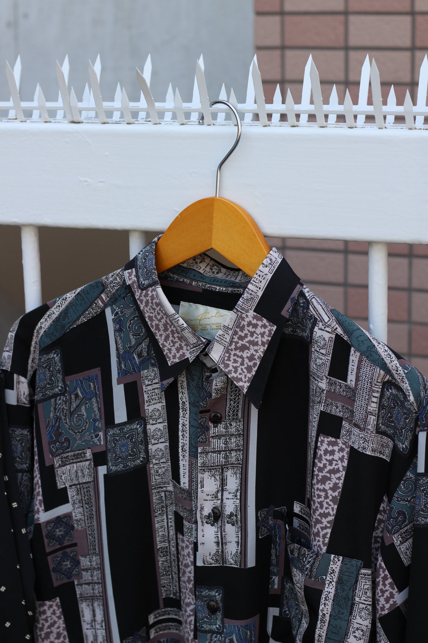 Men's Dark Color Design Long Sleeve Shirt x9点