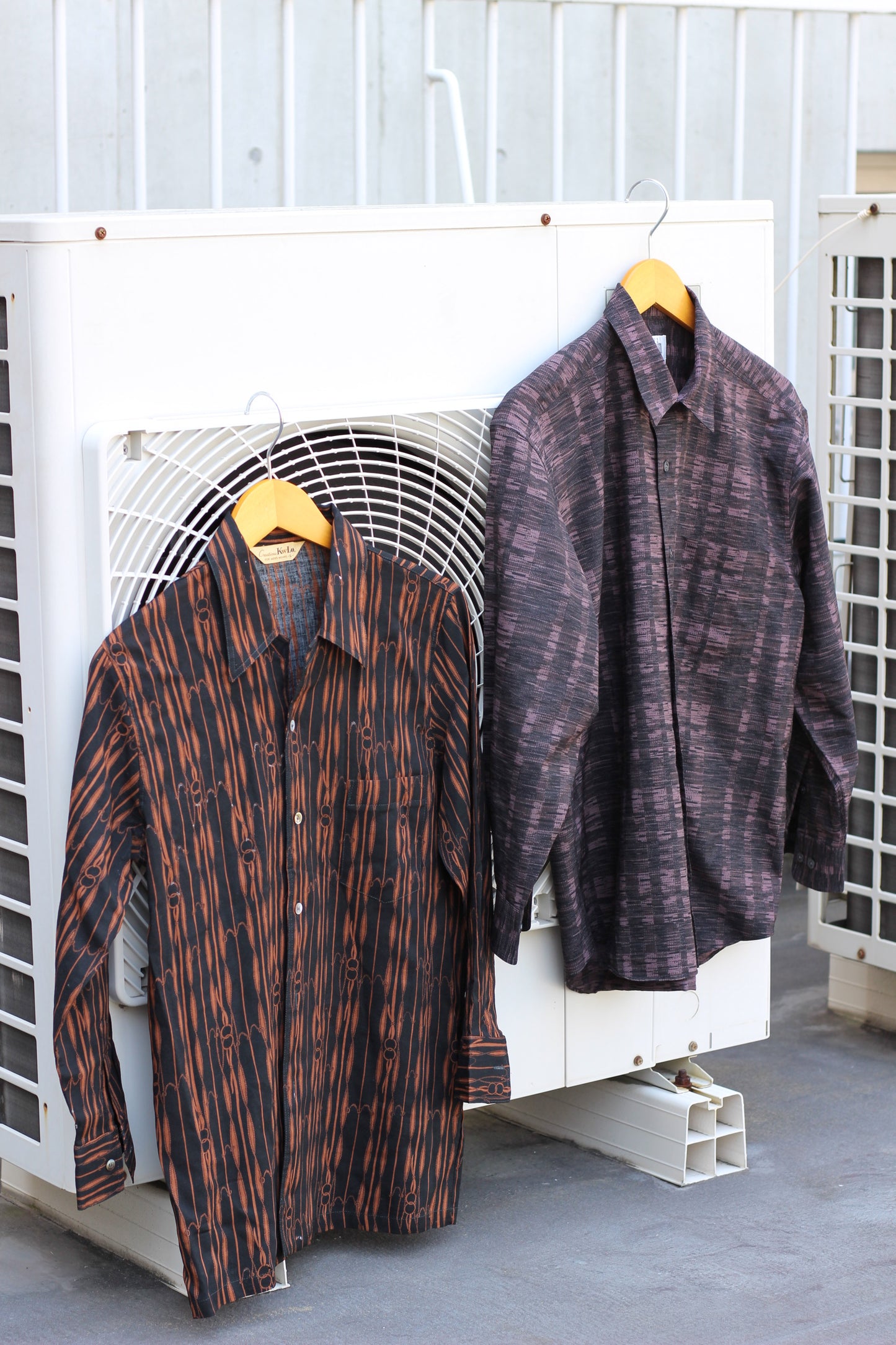 Men's Dark Color Design Long Sleeve Shirt x9点