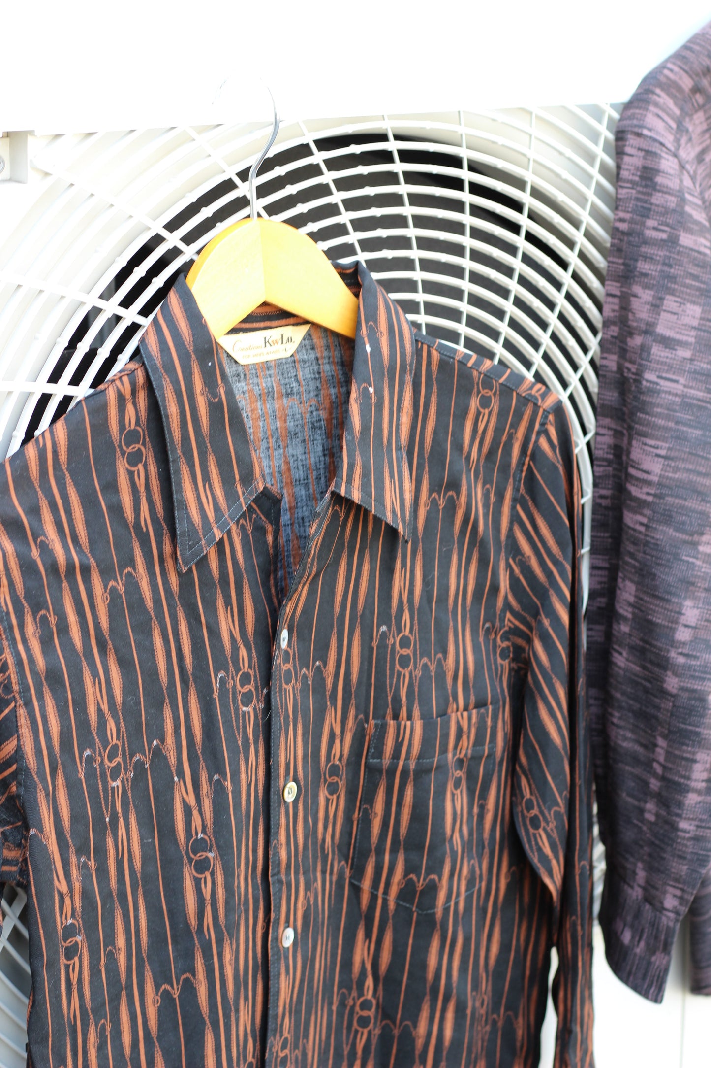Men's Dark Color Design Long Sleeve Shirt x9点