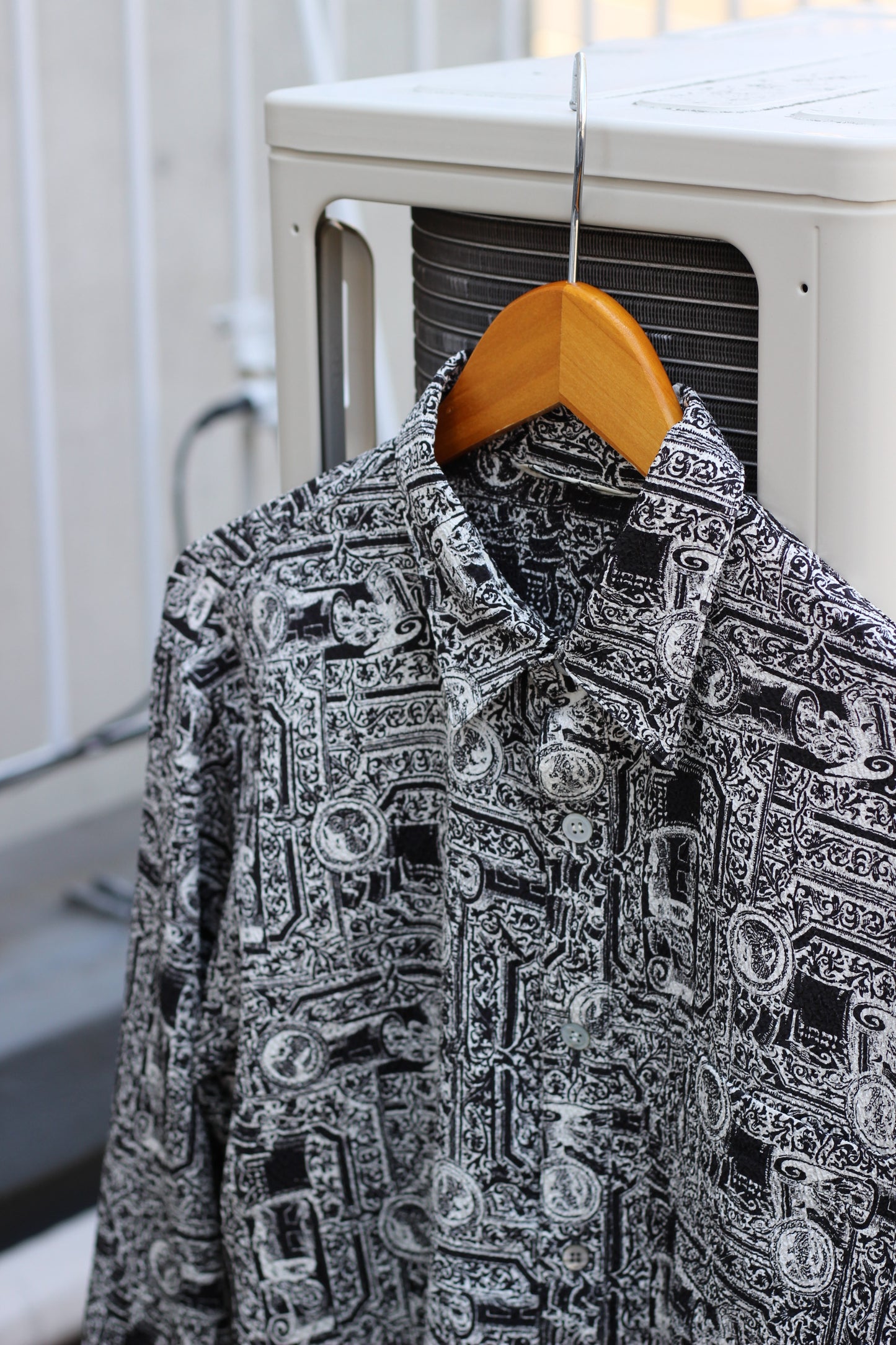 Men's Dark Color Design Long Sleeve Shirt x9点