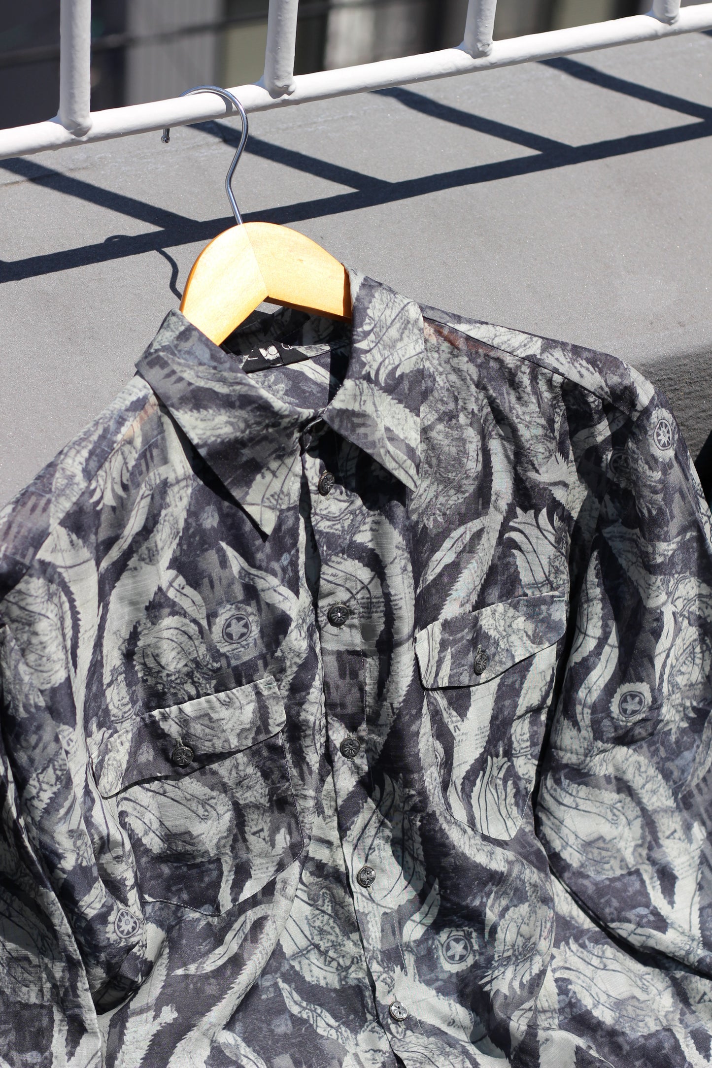 Men's Dark Color Design Long Sleeve Shirt x9点