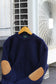 Men's Vintage Elbow Patch Knit x2点