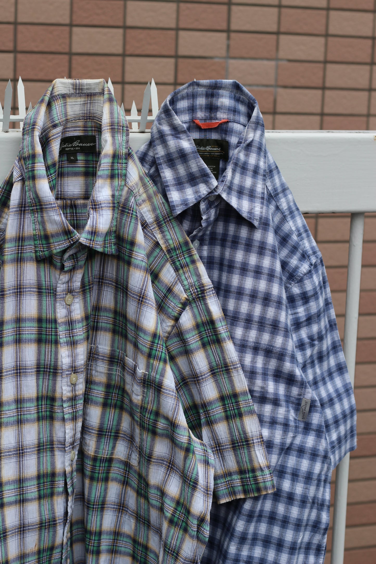 00's Old Eddie Bauer Check Short Sleeve Shirt set x4点