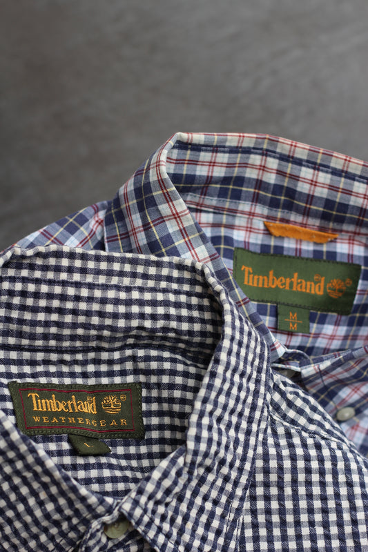 90's Timberland Check Short Sleeve Shirt set x2点