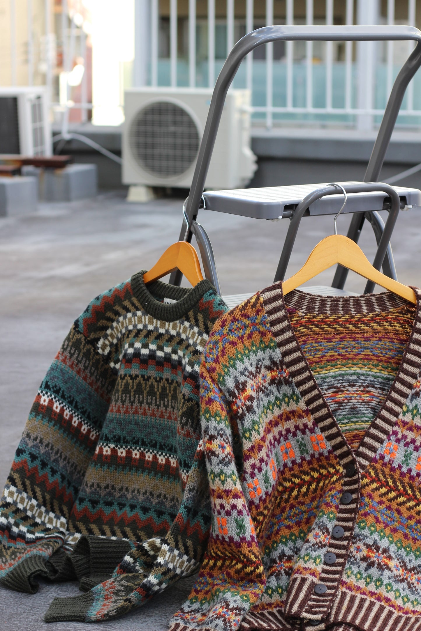 Men's Vintage Fair Isle Design Knitwear x3点