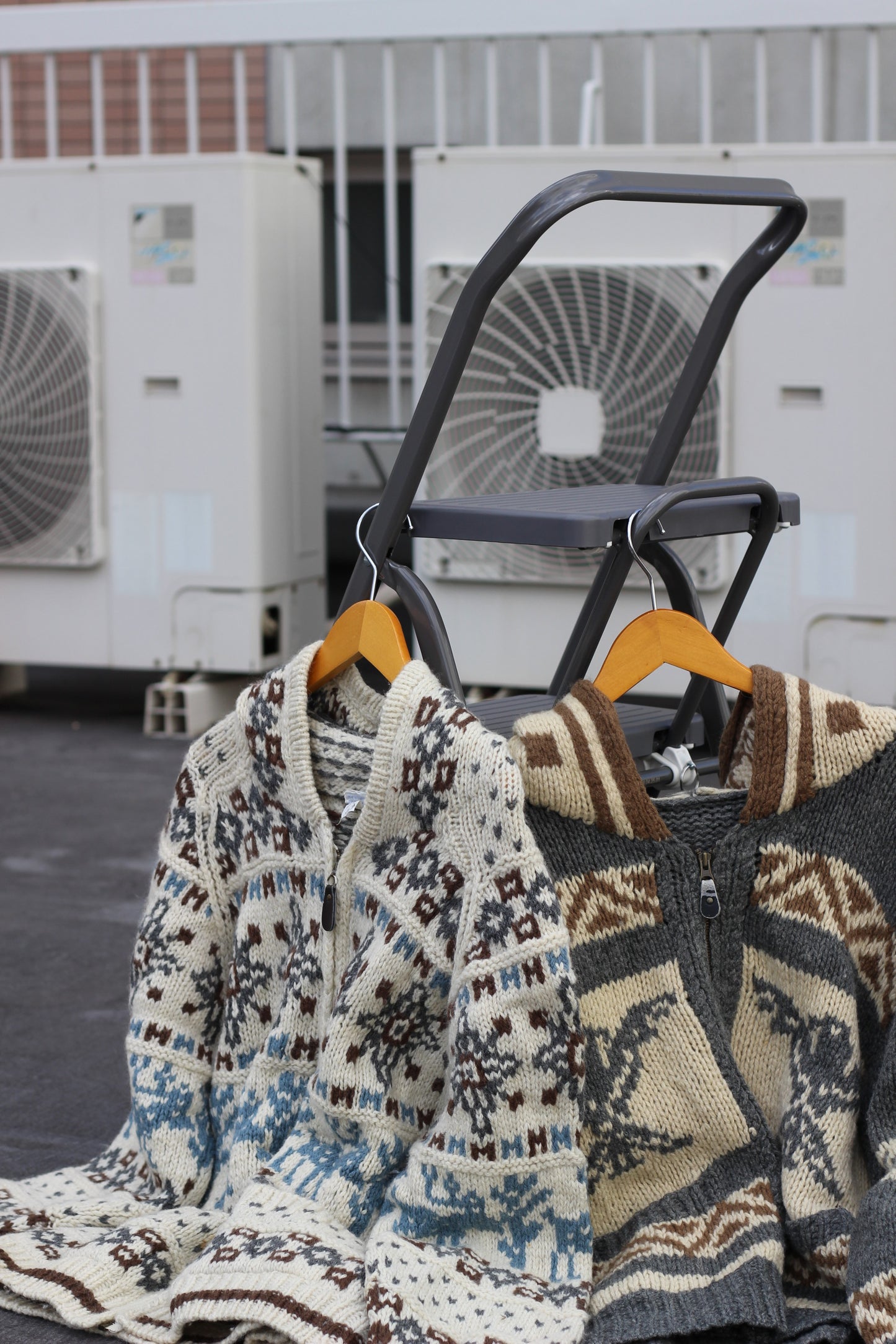 Cowichan Design Knit Hoodie Jacket x2点