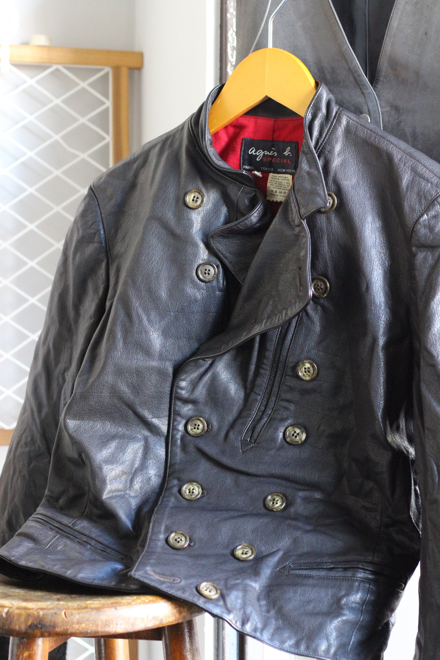 Vintage agnes b. Special Leather Jacket & Vest x2点