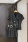 Vintage Black Design Short Sleeve Set up x2点