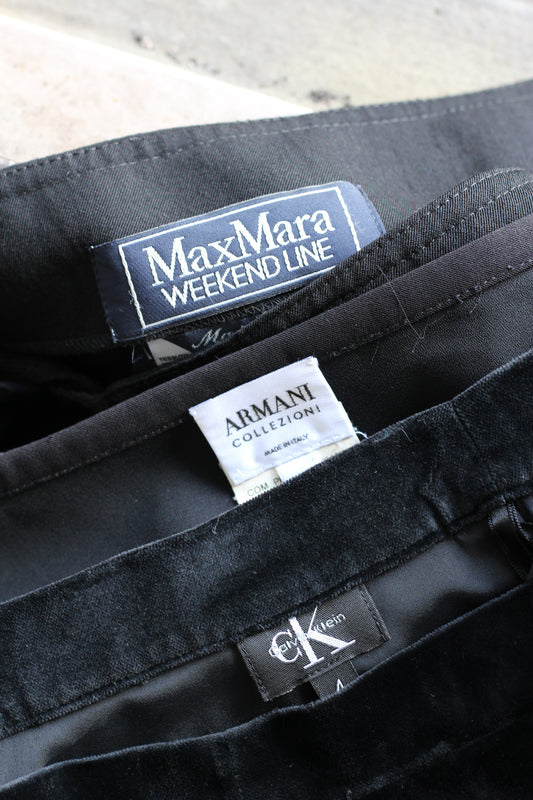 Armani & Calvin Klein & Max Mara Mode Black Skirt set x3点