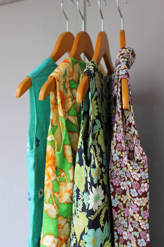 Vintage Flower No Sleeve One-Piece x4点