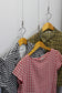 Vintage Gingham Check Short Sleeve Blouse x4点