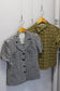 Vintage Gingham Check Short Sleeve Blouse x4点