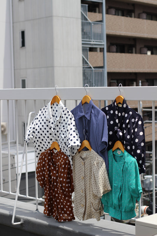 Vintage Dot Short Sleeve Blouse x6点