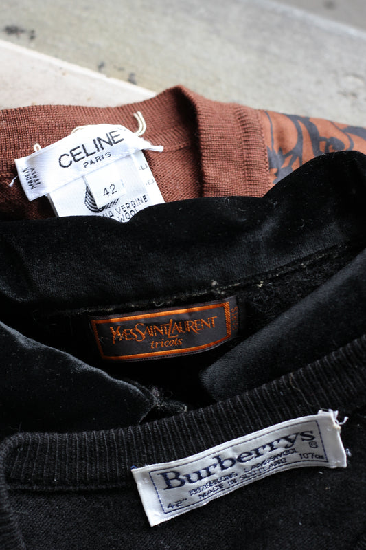 Yves Saint Laurent & Burberrys & Celine Luxury Brand Women's Cardigans set x3点