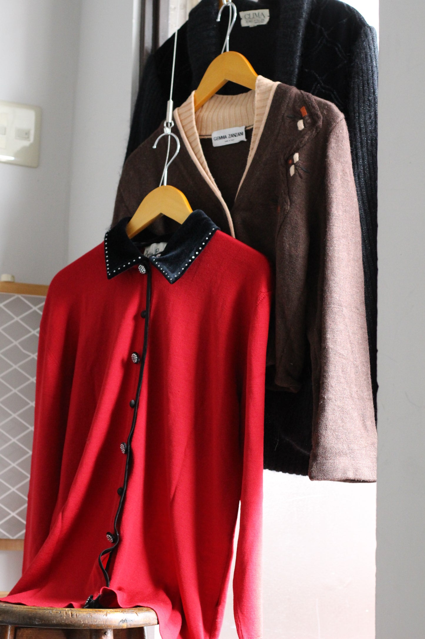 Women's Vintage Made In Italy Design Knit Cardigan x5点