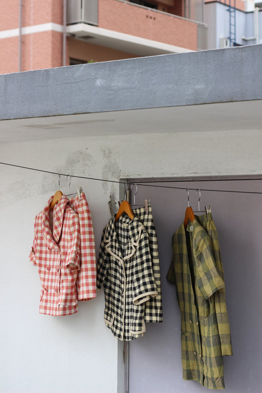 Vintage Check Short Sleeve Setup x3点