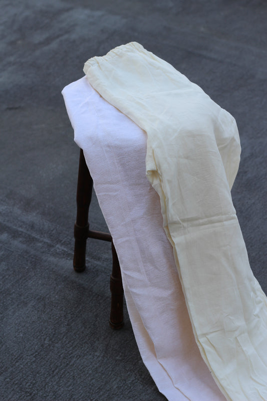 Made In Italy 100% Linen & Terry Cloth Women's White Pants x2点