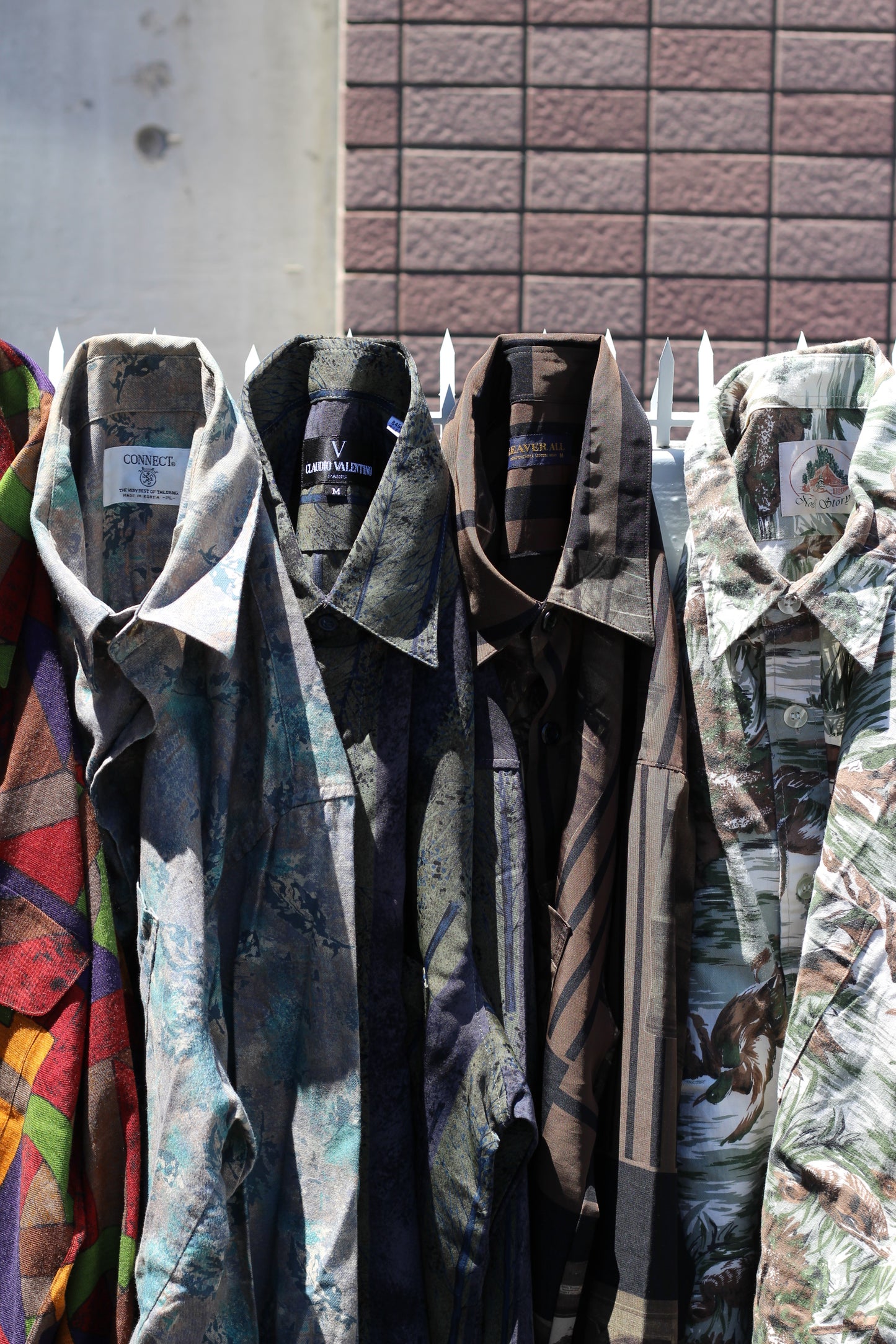 Men's Vintage All-Over Print Long Sleeve Shirt set x10点