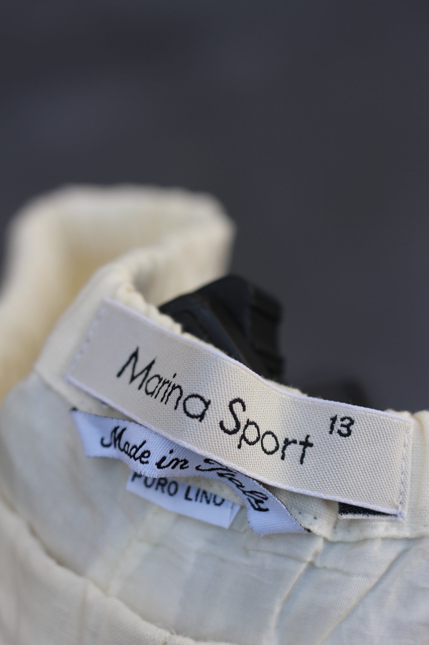 Made In Italy 100% Linen & Terry Cloth Women's White Pants x2点