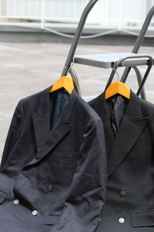 Men's Vintage Silver & Gold Button Double Breasted Tailored Jacket set x2点