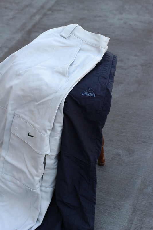 00's adidas & NIKE Y2K Style Tech Cargo Pants x2点