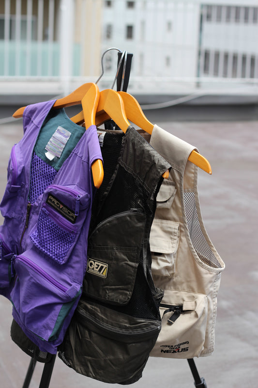 Men's Vintage Fishing Vest set x3点