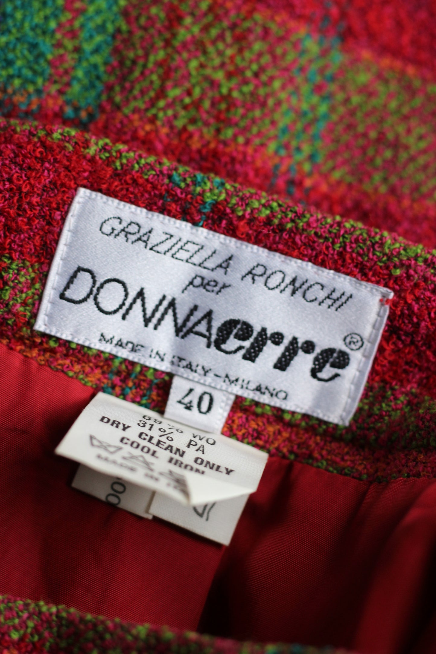 Women's Vintage Made In Italy Check Wool Skirt x5点