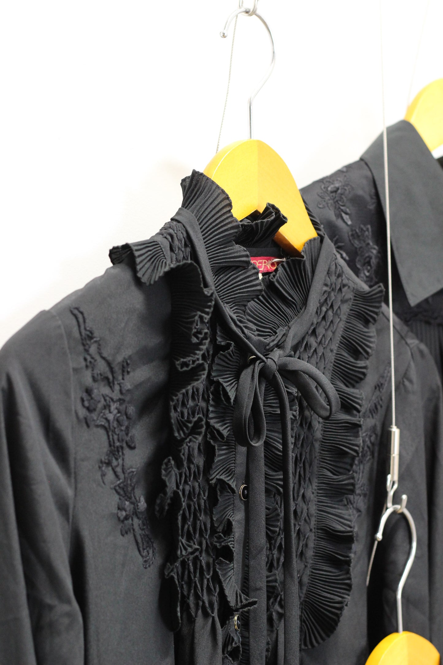 Vintage Black Long Sleeve Blouse x4点