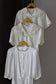 Vintage White Short Sleeve Blouse x6点