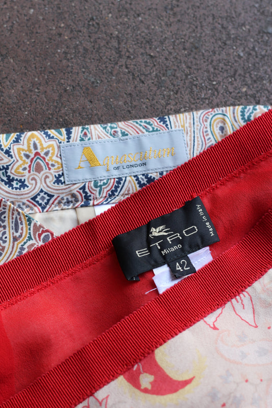 ETRO & Aquascutum Paisley Skirt x2点