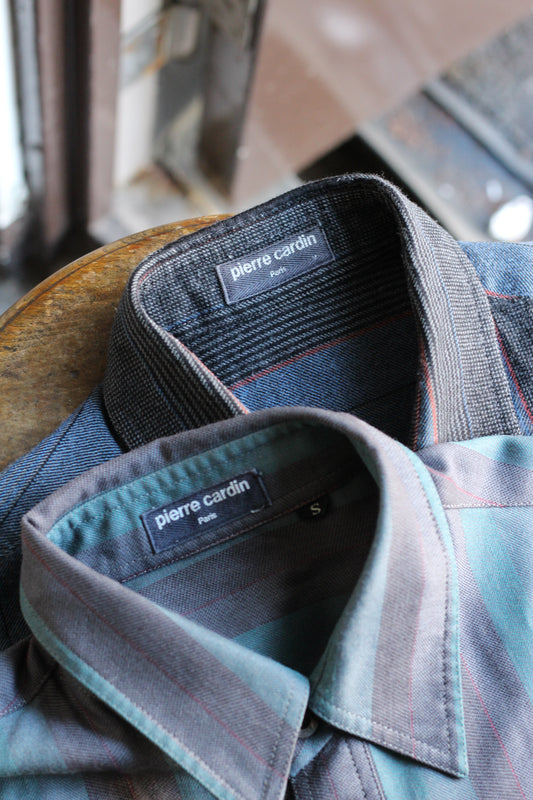Pierre Cardin Stripe Long Sleeve Shirt set x2点
