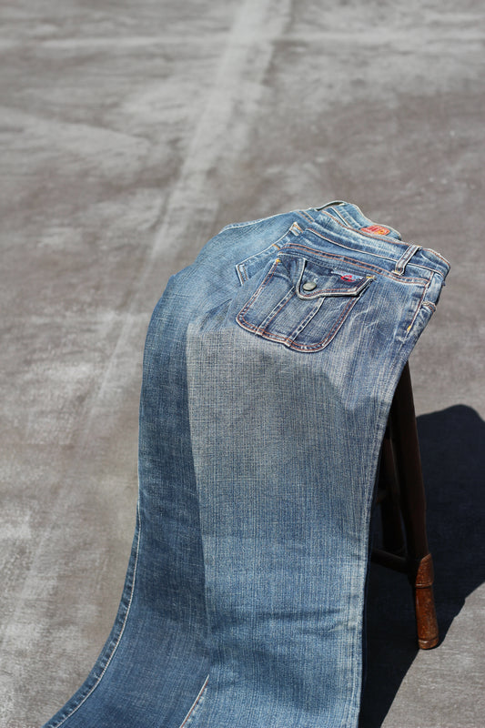 Made In USA Y2K Style Women's flare Denim Pants x2点