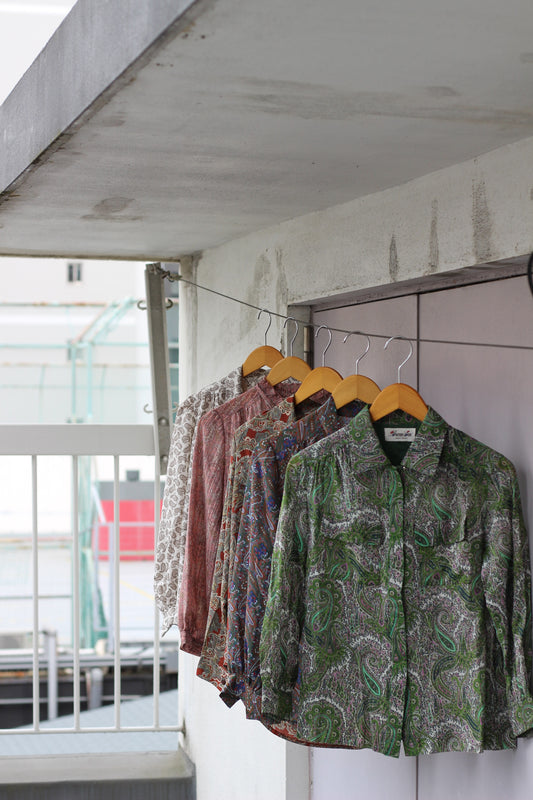 Vintage Design Paisley Long Sleeve Blouse x10点